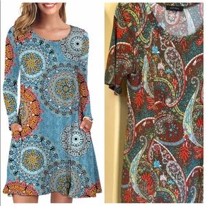 Karen Kane multicolor knee length dress